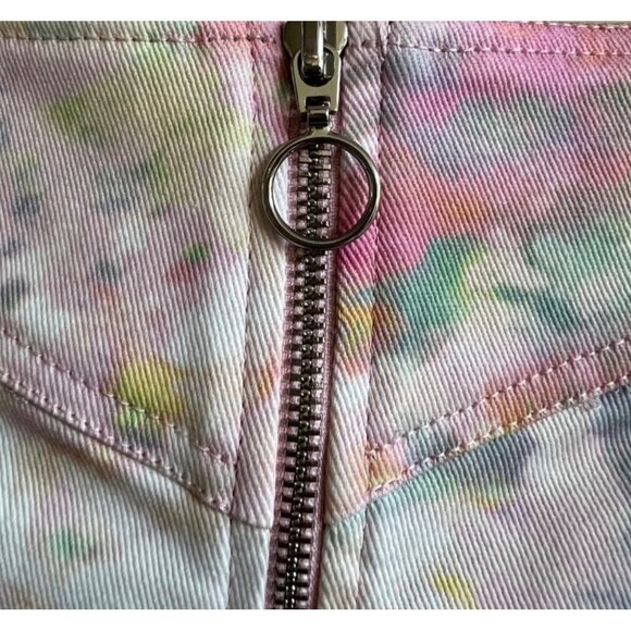 For Love & Lemons Womens Smythe Hot Shorts Cotton Candy Tie Dye Size L - Picture 5 of 9